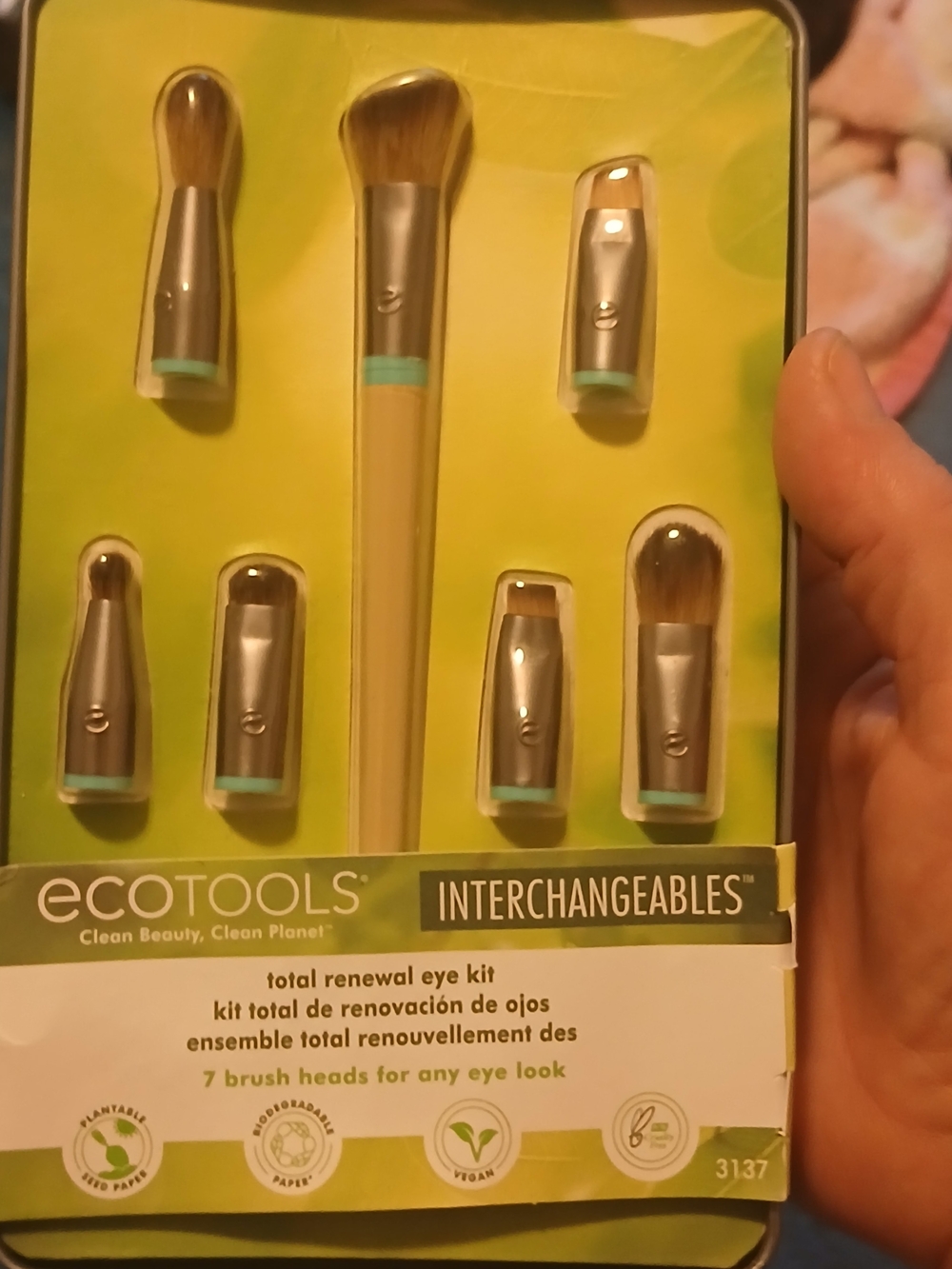 ecotools Interchangeable Eye Brush Kit - 7 Different Brush Tips